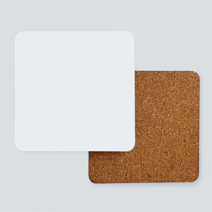 Posavasos MDF Cuadrado con Corcho – Sublimables y Personalizables